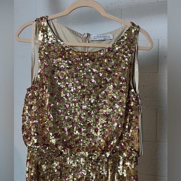 Mac Duggal 93645 Sequin Sleeveless High Neck Gold - Picture 6 of 11
